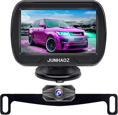 Car Rear View Camera, Backup Camera for Car, Trucks, SUVs, Pickup, 4.3-inch IPS Monitor, Night Vision, DIY Guide Lines, Front/Rear Camera Switch,IP69 Waterproof K4301