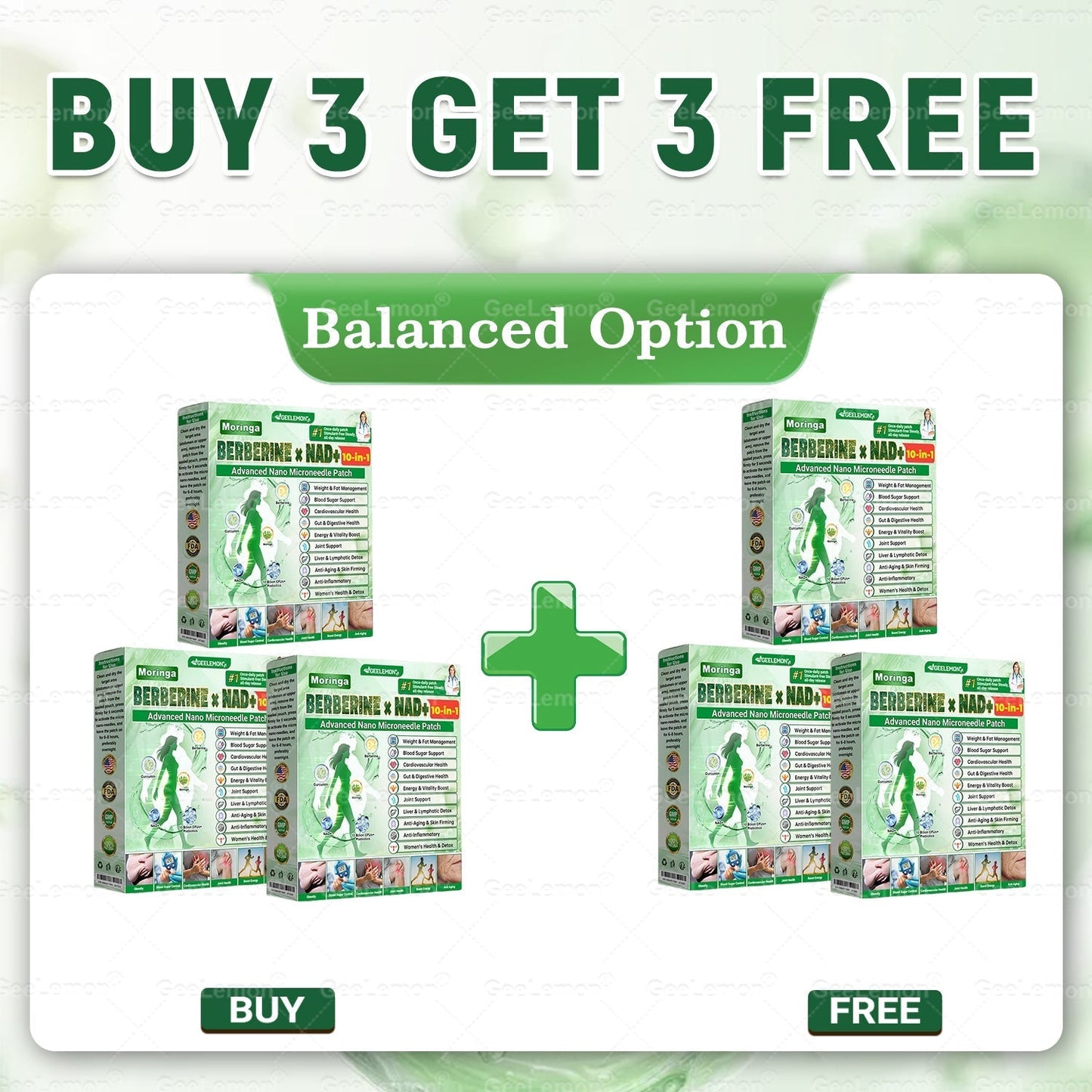 ⭐𝐆𝐞𝐞𝐋𝐞𝐦𝐨𝐧® 𝐌𝐨𝐫𝐢𝗻𝗴𝗮 · 𝐁𝐞𝐫𝐛𝗲𝗿𝗶𝗻𝗲 × 𝗡𝗔𝗗+ 𝟏𝟎 𝐢𝐧 𝟏 𝐀𝐝𝐯𝐚𝐧𝐜𝐞𝐝 𝗡𝗮𝗻𝗼 𝗠𝗶𝗰𝗿𝗼𝗻𝐞𝐞𝐝𝐥𝐞 𝐏𝐚𝐭𝗰𝗵👩‍⚕️👩‍⚕️(Just once a day, visible changes in 7 days) ✅ For obesity, loose skin, diabetes, and more.